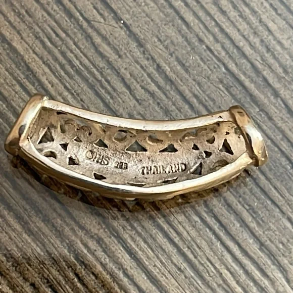 Sterling Silver Filigree- Scroll Slide - Bar Pendant